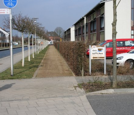 Wegweiser an der "Fietsallee am Nordkanal"